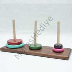 Ahşap Hanoi Kulesi Beşli